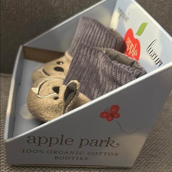 Kids Tan and Gray Booties - Picture 4 of 4